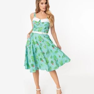 NWOT Unique Vintage Cactus Dress